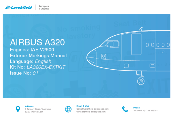 Airbus A320 Exterior Markings Kit - IAE V2500 Engine