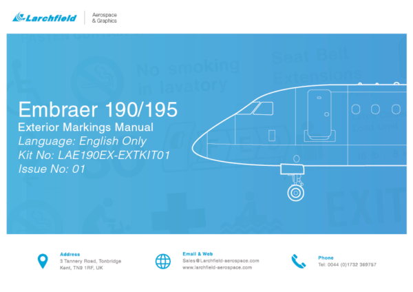 Embraer E190/195 Exterior Markings Kit - GE CF34-8E Engine